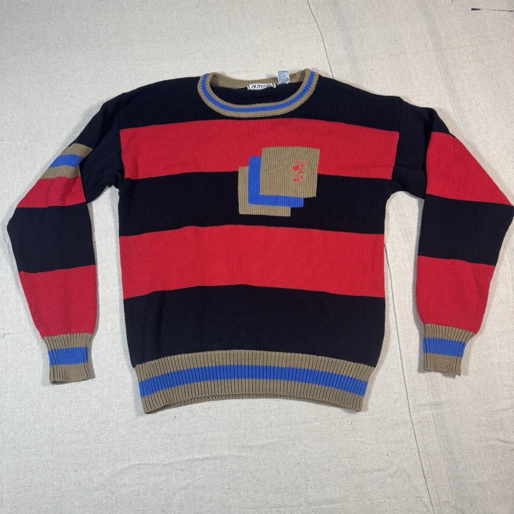Aureus Mickey Mouse Golf Sweater Mens Medium Vintage‎ 90s Crewneck Retro